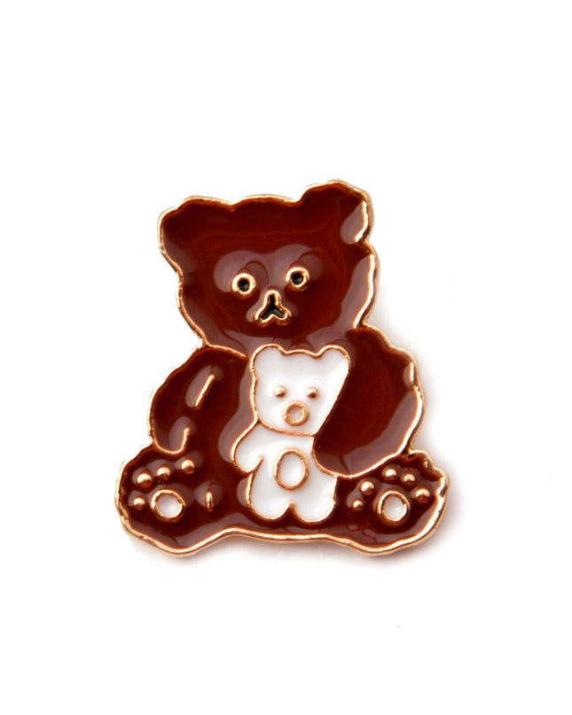 Teddybär-Anstecknadel aus Emaille | Niedliches Accessoire