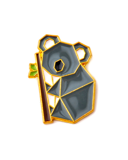Geometric Koala Brooch - Trendy Animal Accessory
