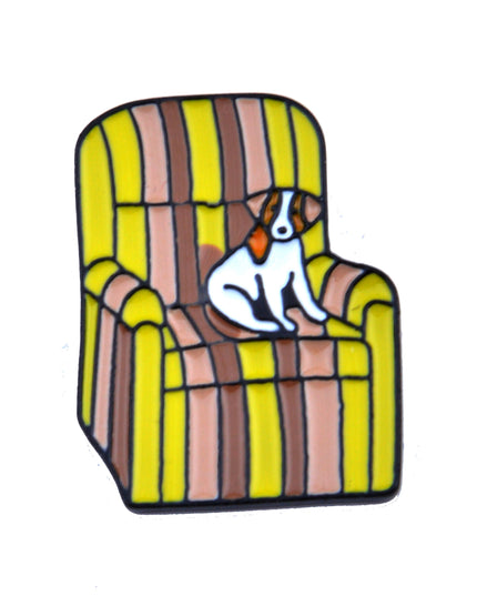 Badge - Dog in Chair