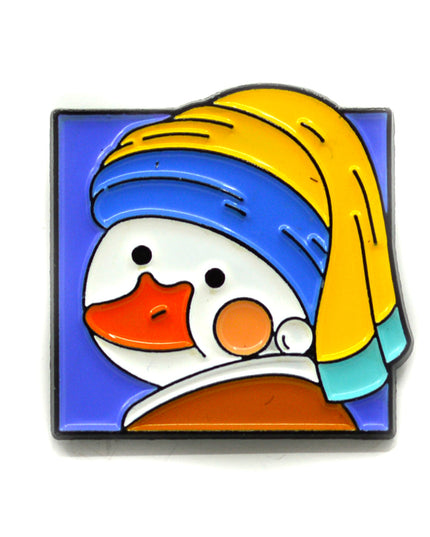 Badge - Goose with Pearl Earring | Easter Collection