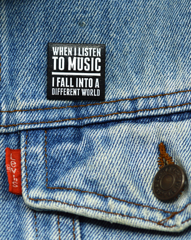 When I Listen to Music Brooch