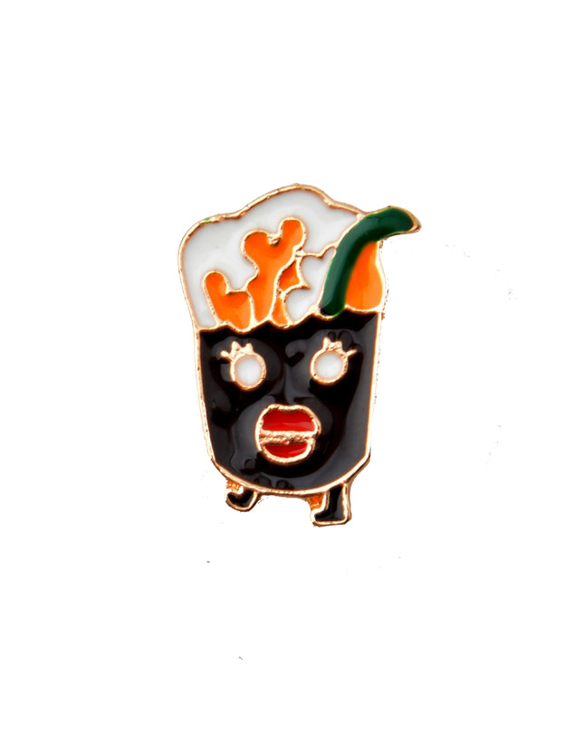 Emaille-Anstecknadel „Miss Hot Drink“ | Verspieltes Accessoire
