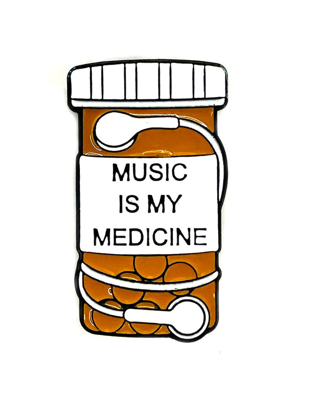 Music is My Medicine Pin