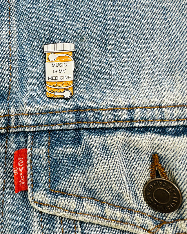 Music is My Medicine Pin