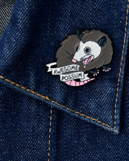 Opossum Brooch - Unique Animal Design