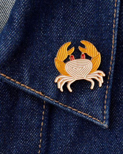 Yellow Crab Brooch - Fun and Colorful Accessory
