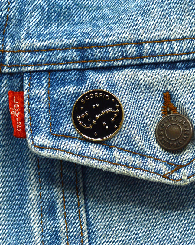 Scorpio Constellation Halloween and Valentine's Pin