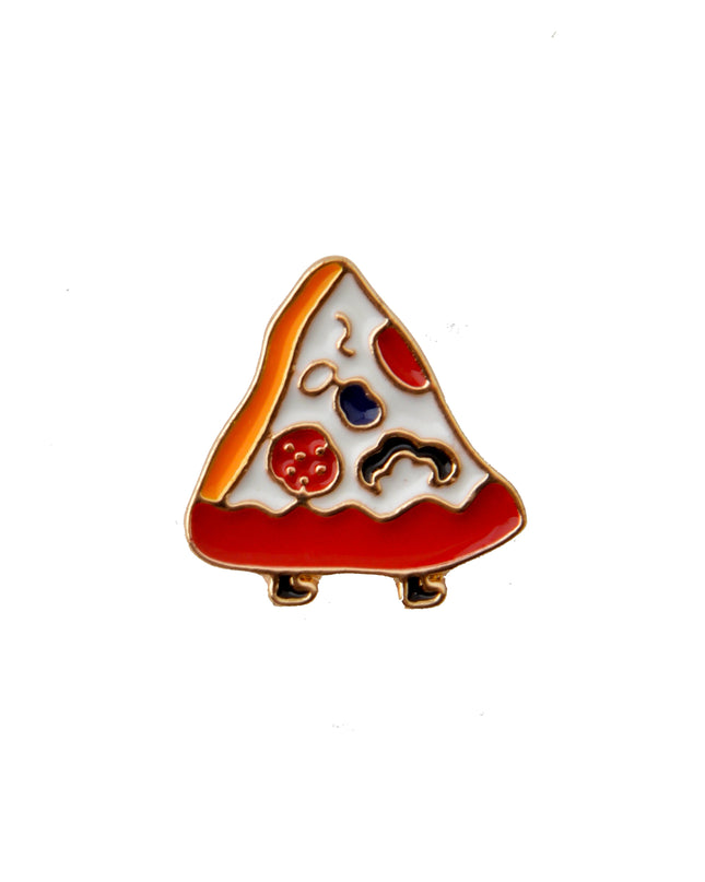 Running Pizza Emaille-Anstecknadel | Ausgefallenes Accessoire