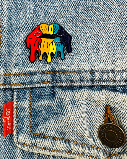 Rainbow Mouth Enamel Pin