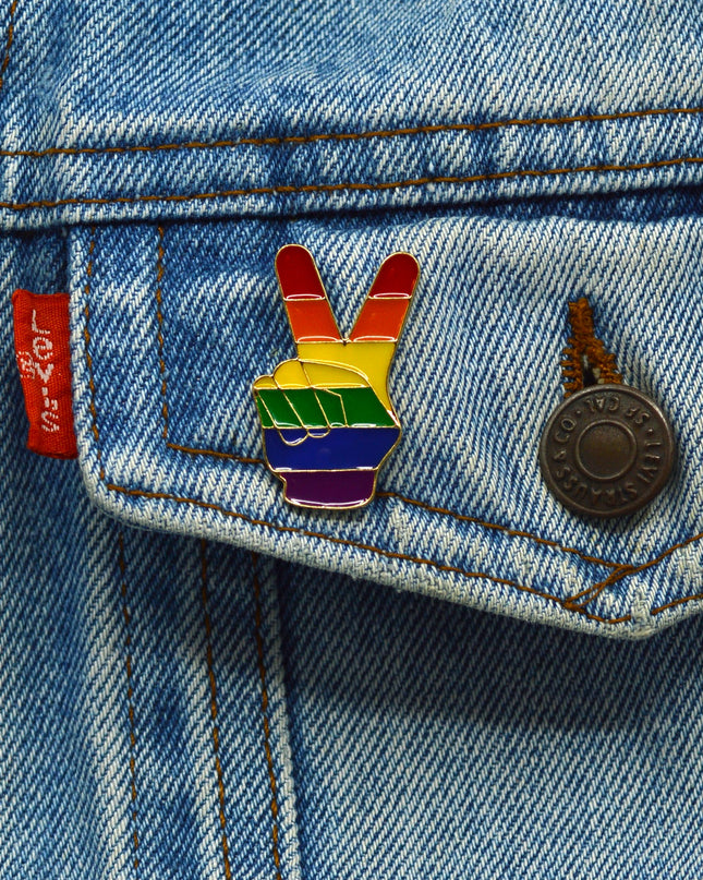 Rainbow Peace Brooch
