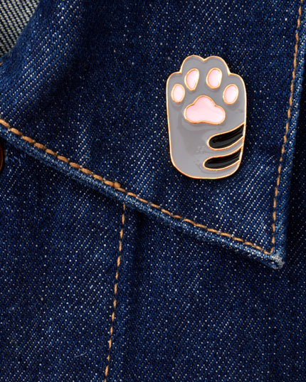 Grey Paw Pin - Charming Halloween Accessory