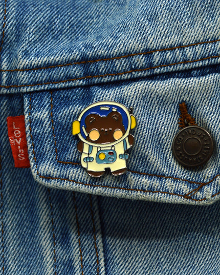 Brooch - Space Bear Design