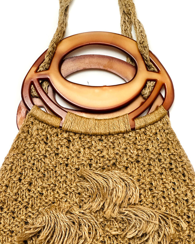 Vintage Knitted Hemp Bag - Perfect for Gift Giving