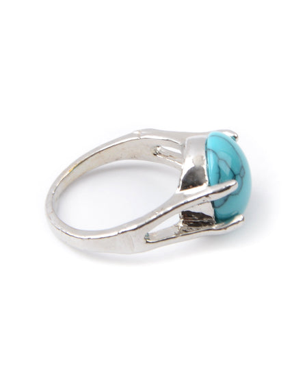 Boho-Ring – Blauer Kreis