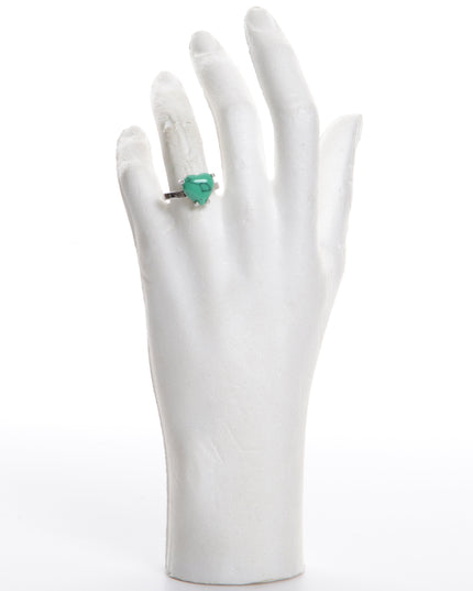 Boho-Ring – Grünes Herz