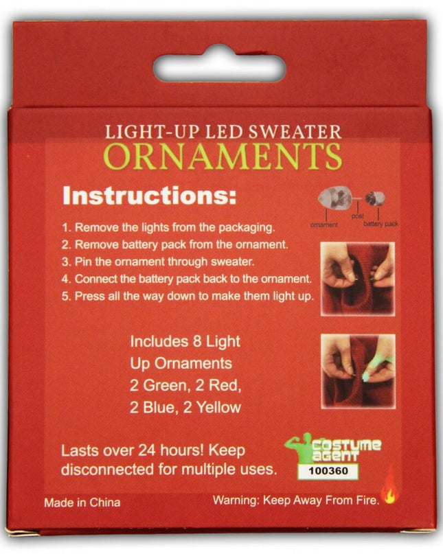 LED Christmas Sweater Ornaments
