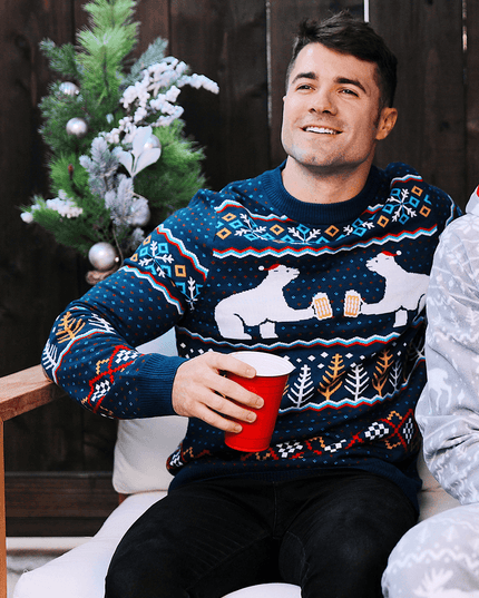 Men's Polar Bear Party Ugly Christmas Sweater