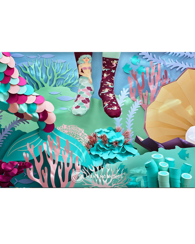 Many Mornings Zokni – Mystische Meerjungfrauen-Spaßsocken für alle Altersgruppen