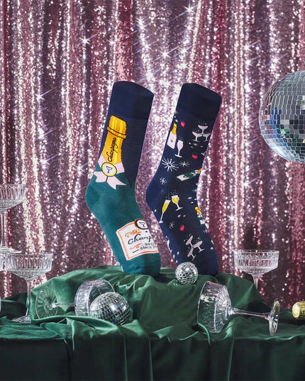 Champagne Shower Fun Socks by Many Mornings