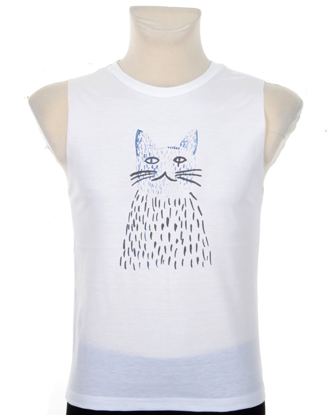Tanktop mit Katzenmotiv für Damen und Herren