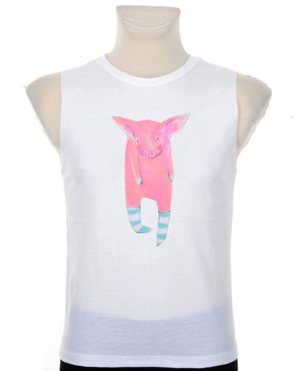 Tanktop mit Schweinemotiv für Damen und Herren