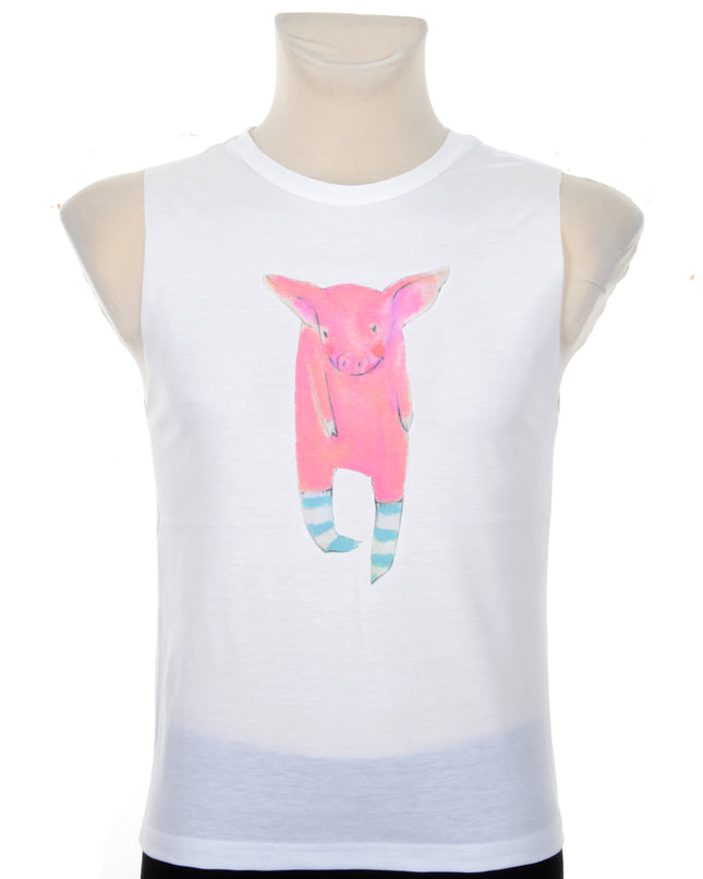 Tanktop mit Schweinemotiv für Damen und Herren