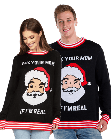 Matching Ask Your Mom Couples Ugly Christmas Sweater