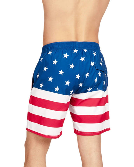 American Flag Stretch Swim Trunks - 7.5" Inseam