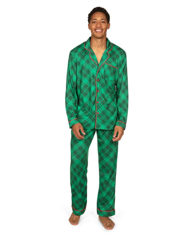 Men's Green Plaid Pajama Set