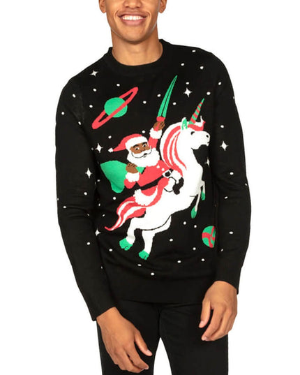 Men's Santa Unicorn Ugly Christmas Sweater