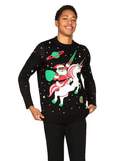 Men's Santa Unicorn Ugly Christmas Sweater