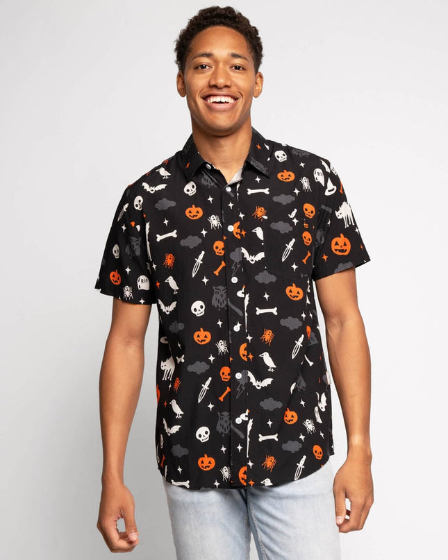 Men's Halloween Night Button Down Shirt