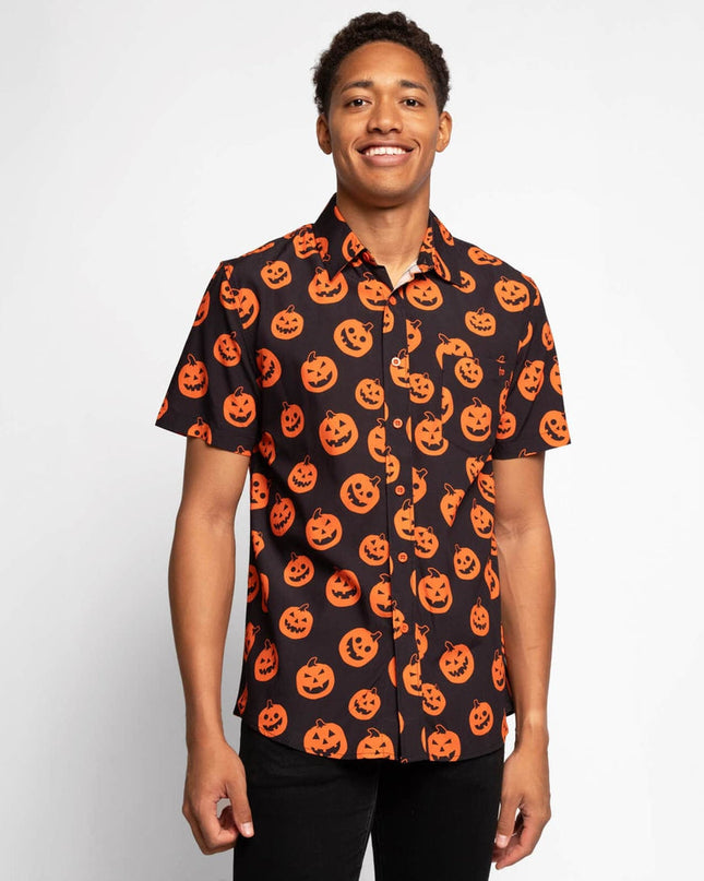 Men's Pumpkin Button Down Shirt