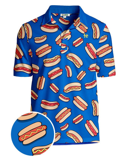 Men's Hot Dog Disc Golf Polo