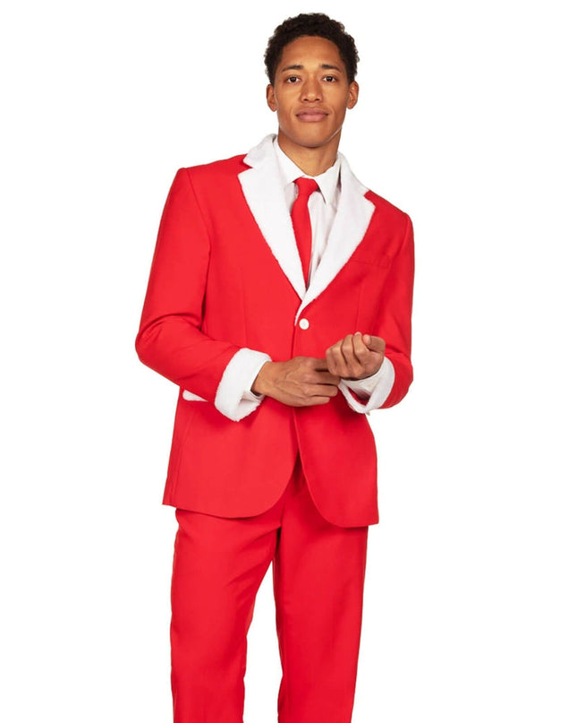 Men's Furry Santa Blazer with Tie