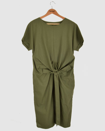 Sommerkleid aus Canvas - Khaki