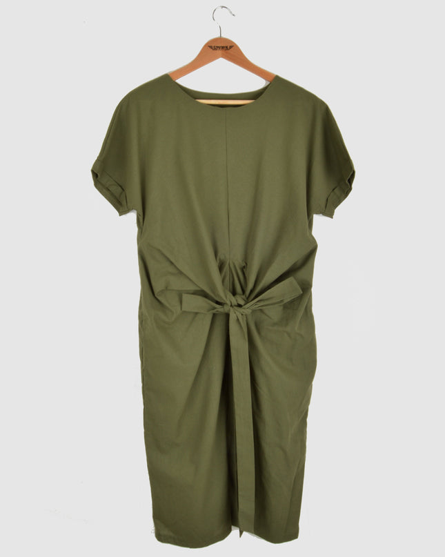 Sommerkleid aus Canvas - Khaki