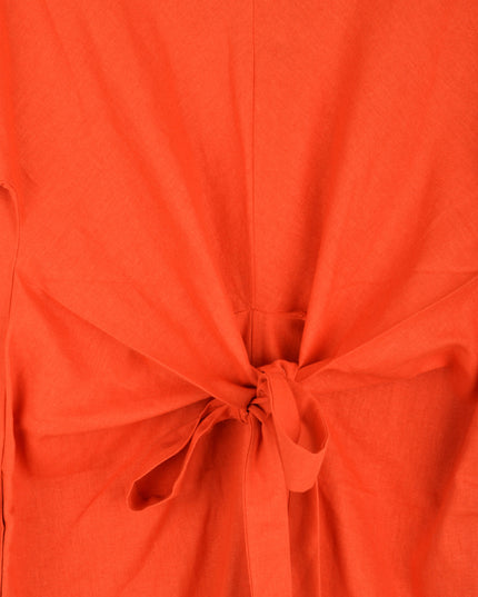 Sommerkleid aus Canvas - Orange