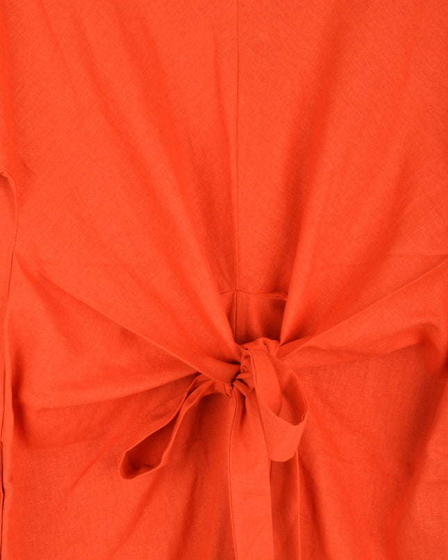 Sommerkleid aus Canvas - Orange
