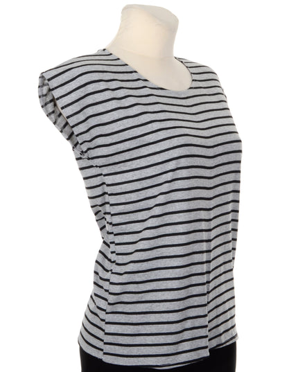 Women's Tee - Gray Striped Design