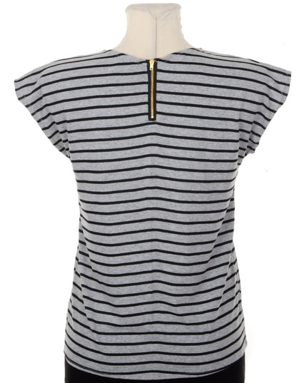 Women's Tee - Gray Striped Design