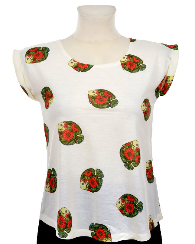 Lockeres Fisch-Top – Herren, Damen, Kinder, im Angebot