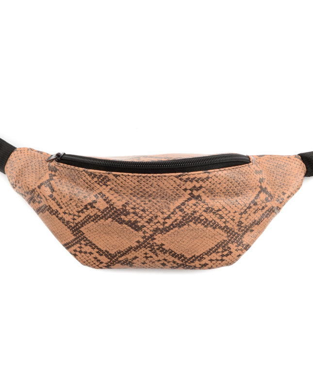 Bauchtasche aus Kunstleder - Braun