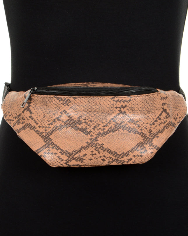 Bauchtasche aus Kunstleder - Braun