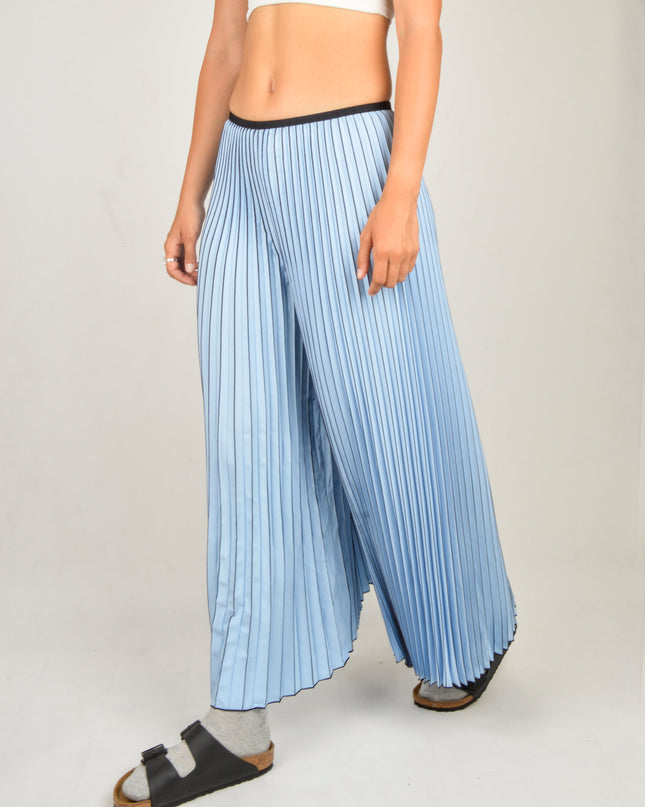 Blue Pleated Trousers