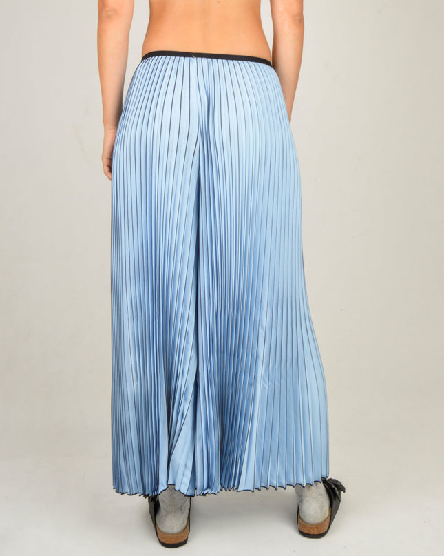 Blue Pleated Trousers