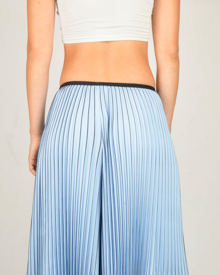 Blue Pleated Trousers