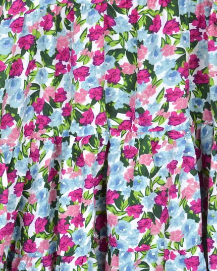 2-in-1-Kleid – Lila mit Blumenmuster