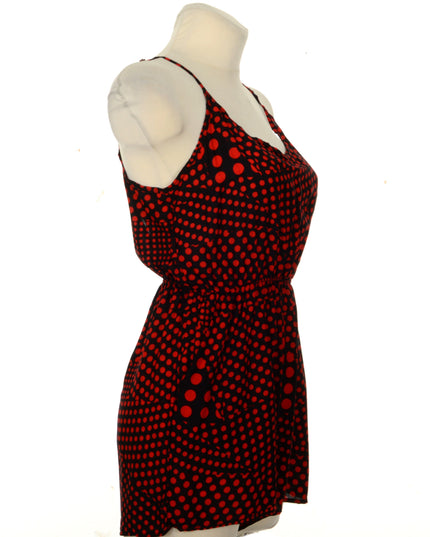 Gepunkteter Strampler - Rot