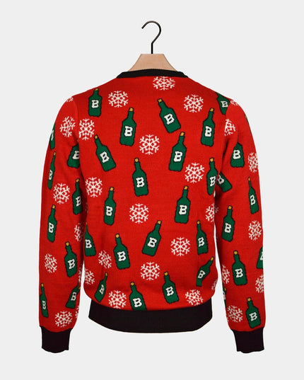 Christmas Sweater for Men with Reindeer and Beer Opener